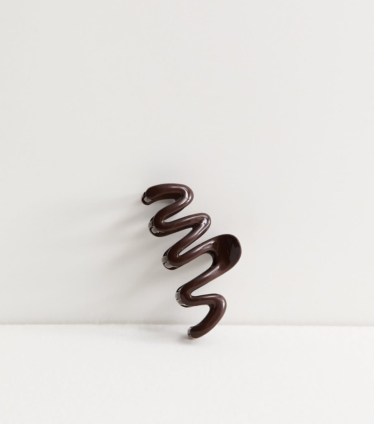 New Look Dark Brown Squiggle Hair Claw Clip New Look