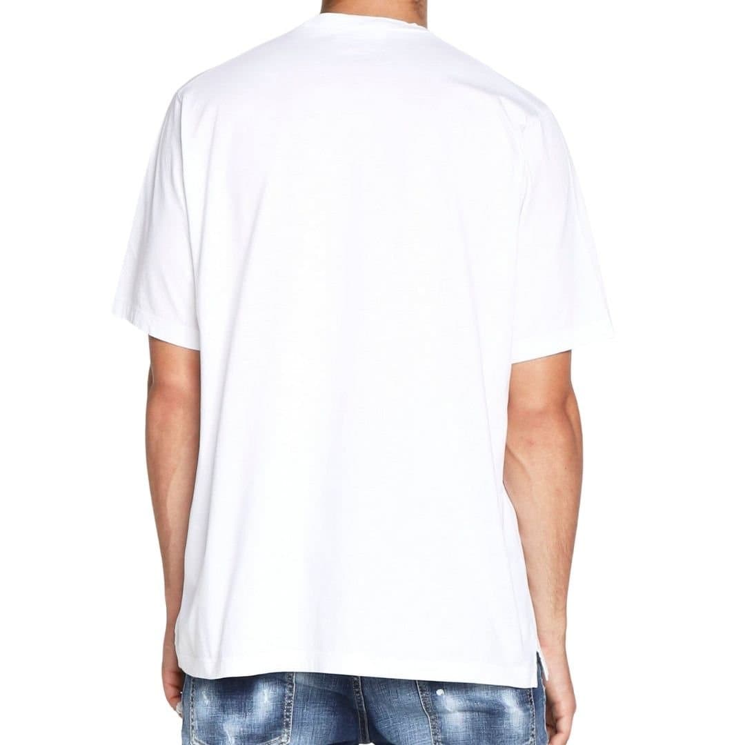 Dsquared2 Dsquared2 Men's Maple Leaf On Front White T-Shirt