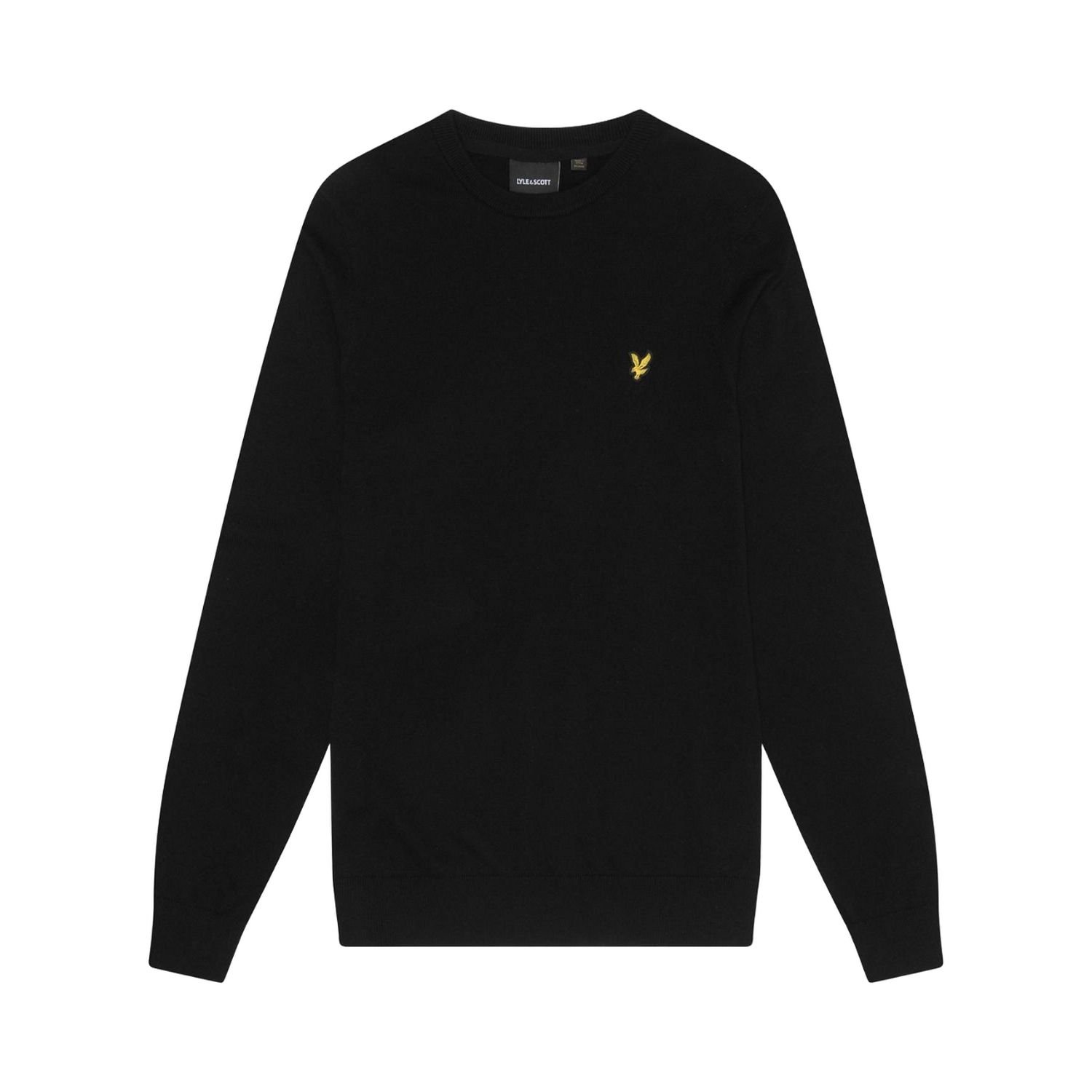 Lyle & Scott Lyle & Scott Men's Cotton Crew Neck Jumper in Black - 4