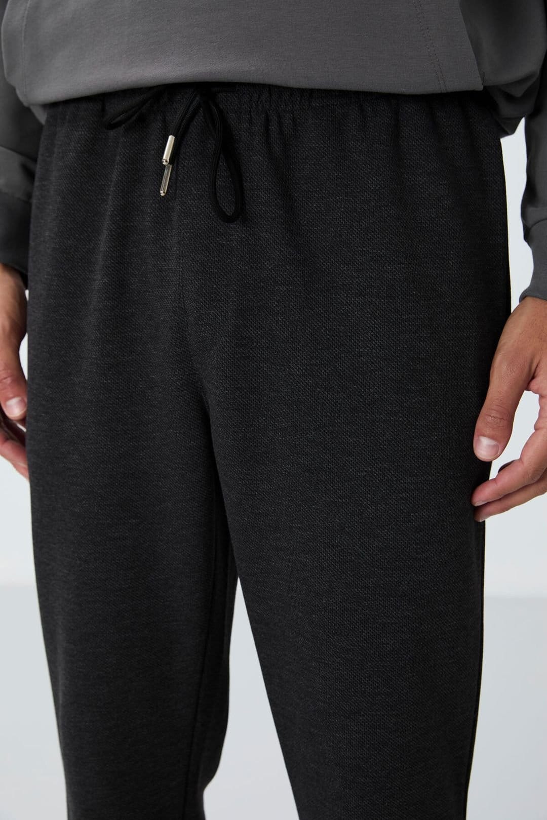 Tommy Life Tommy Life Men's Regular Fit Fleece Sweatpants in Charcoal - 4