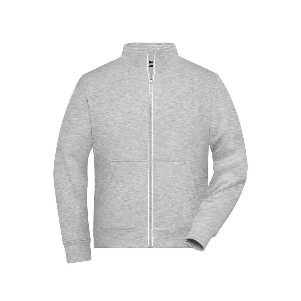 James and Nicholson James and Nicholson Men's Solid Doubleface Work Jacket in Grey