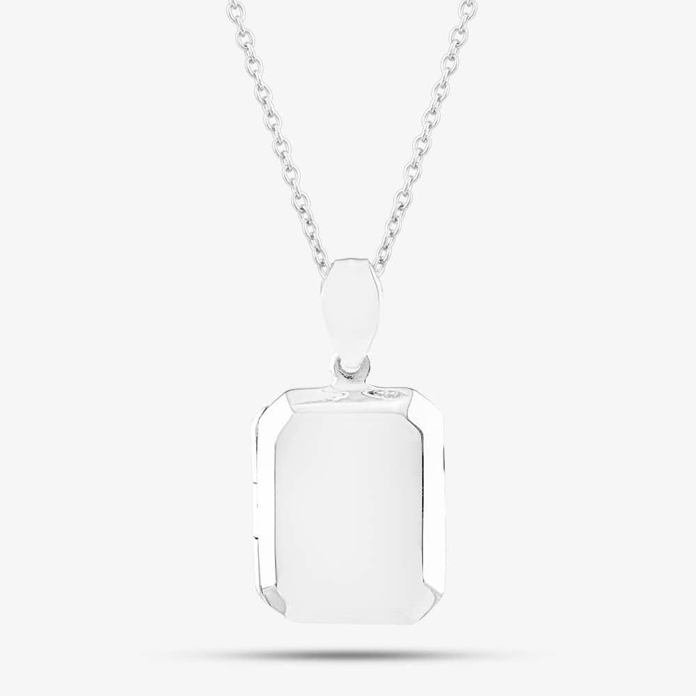 T.H.Baker T.H.Baker Women's Silver Plain Rectangular Locket P-31086 - 1
