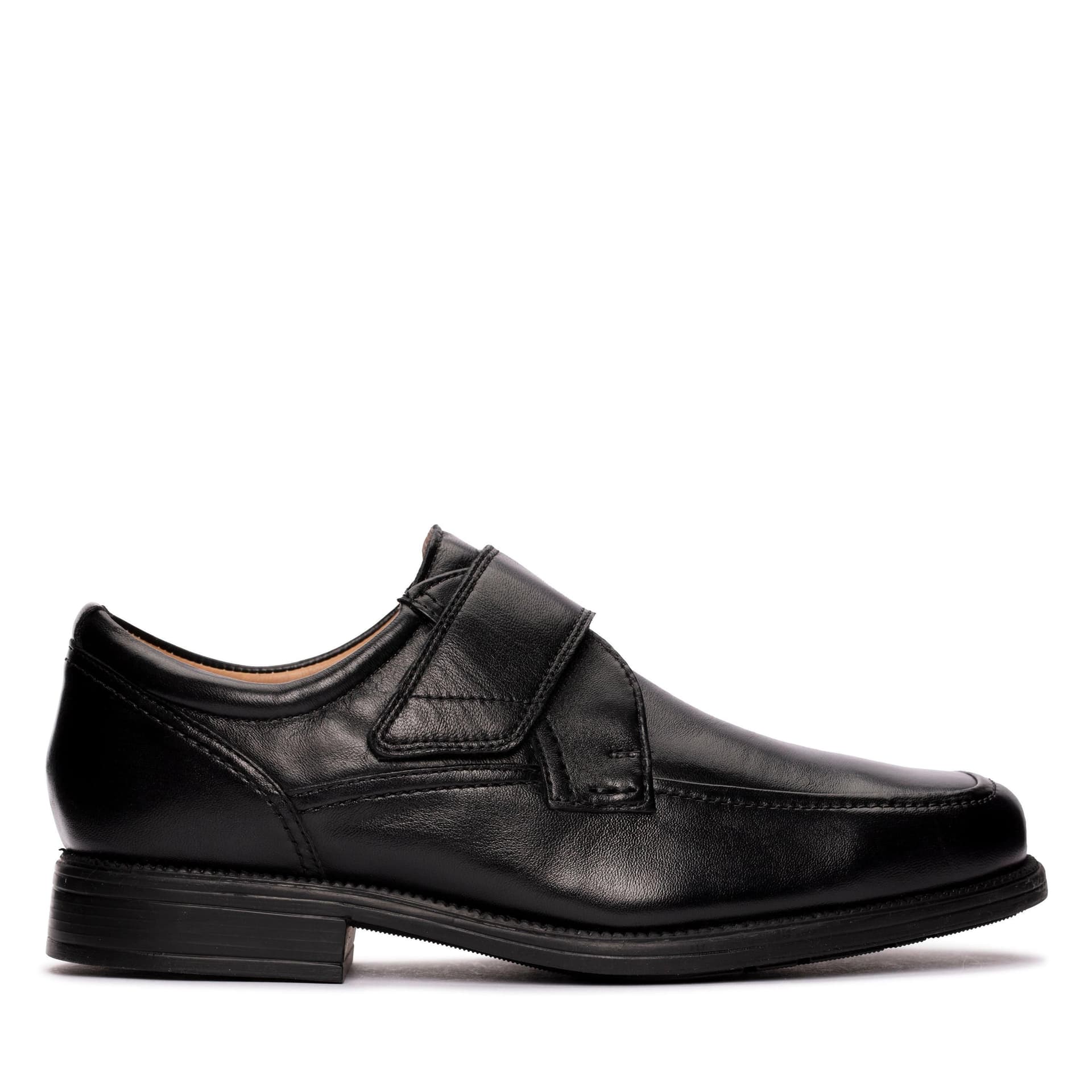 Clarks Clarks Men's Hail Roll Black Leather Slip Ons