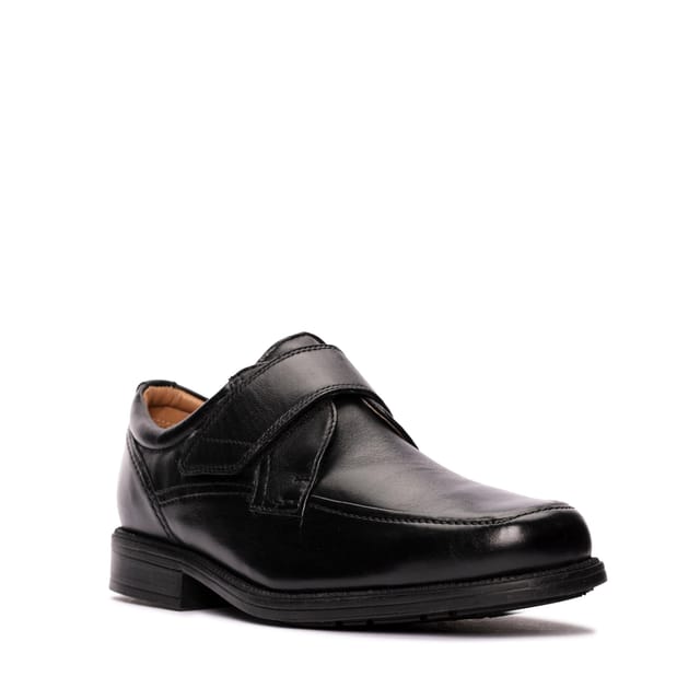Clarks Clarks Men's Hail Roll Black Leather Slip Ons - 2