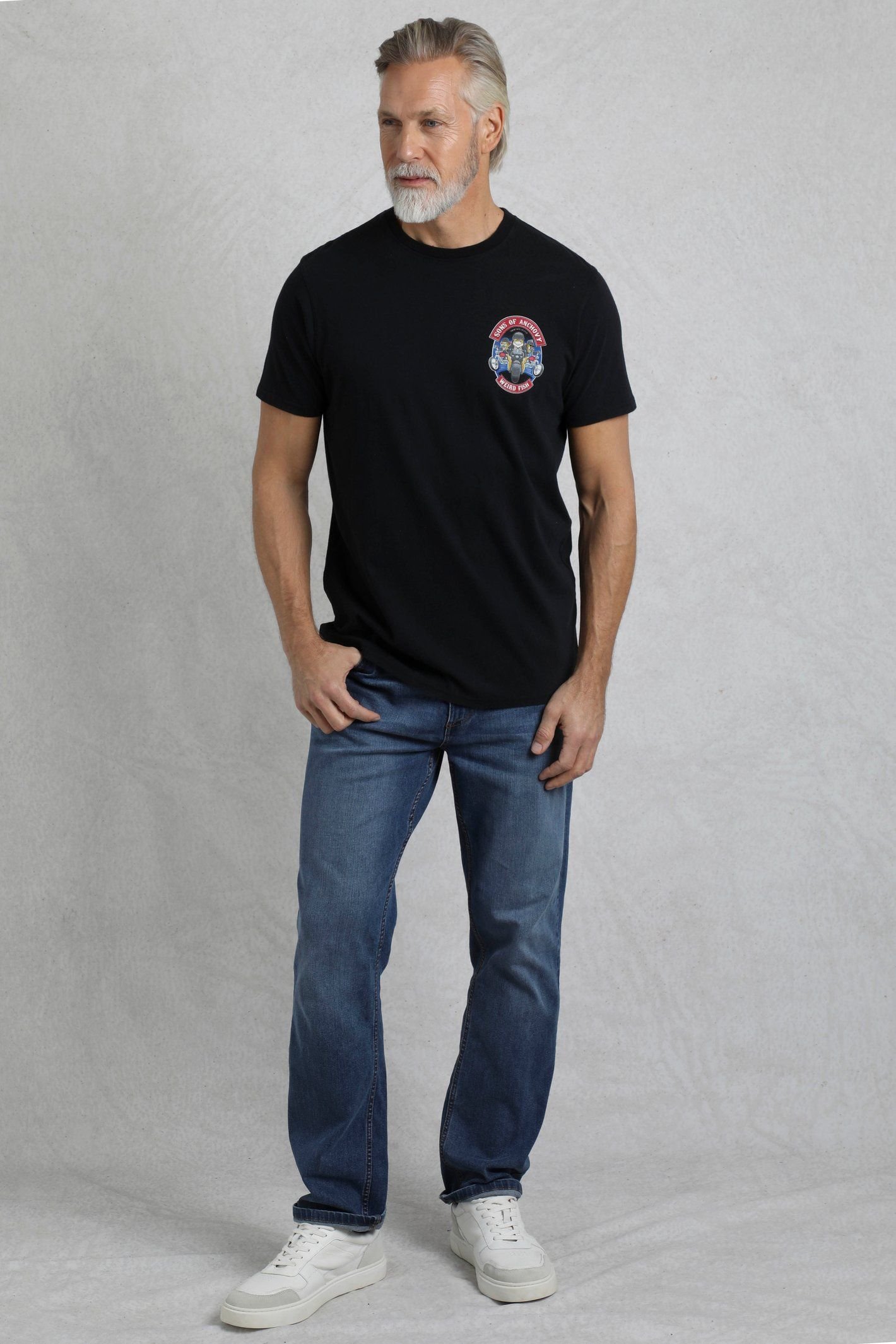 Weird Fish Weird Fish Men's Sons of Anchovy Artist T-Shirt in Black - 3