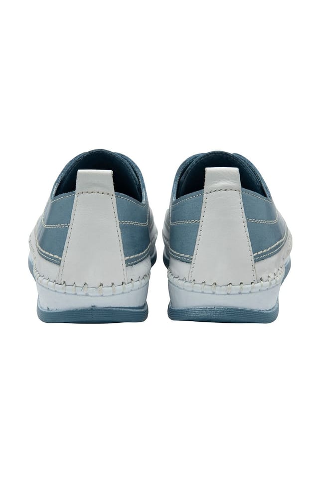 Lotus Lotus Women's 'Rimini' Leather Lace-Up Shoes in Blue - 3