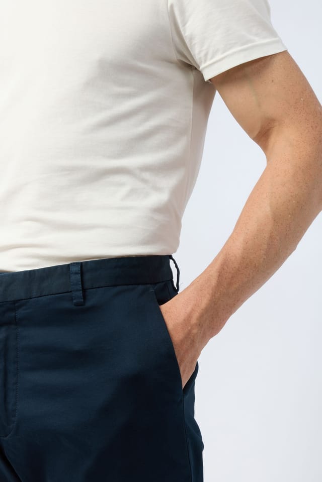 Melka Melka Men's Tailored Fit Chino in Navy - 3