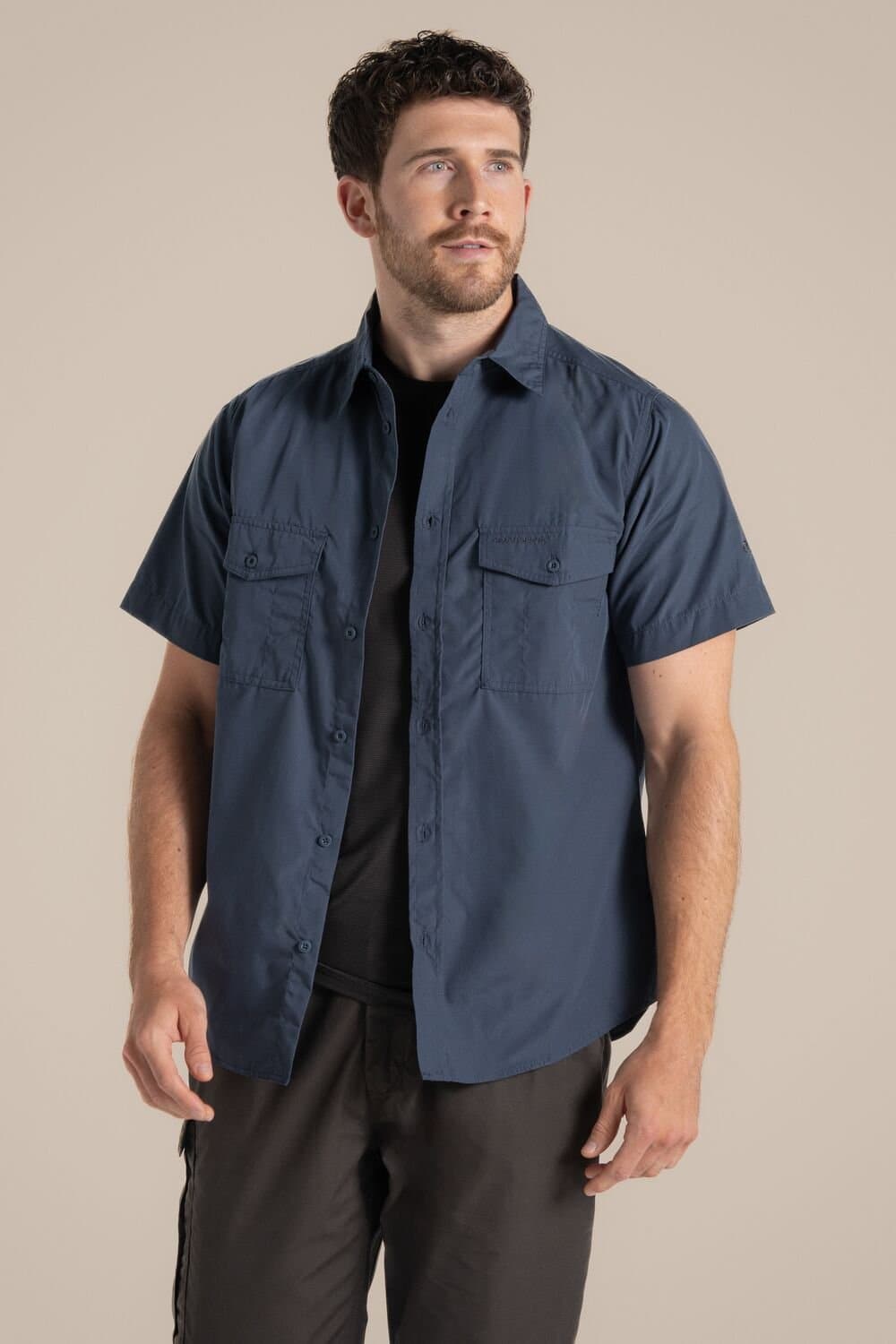 Craghoppers Craghoppers Men's NosiDefense Short Sleeve Shirt in Pale Blue