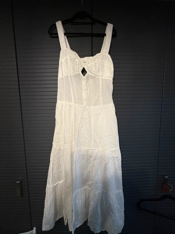 ASOS White Summer Maxi Dress Size 14