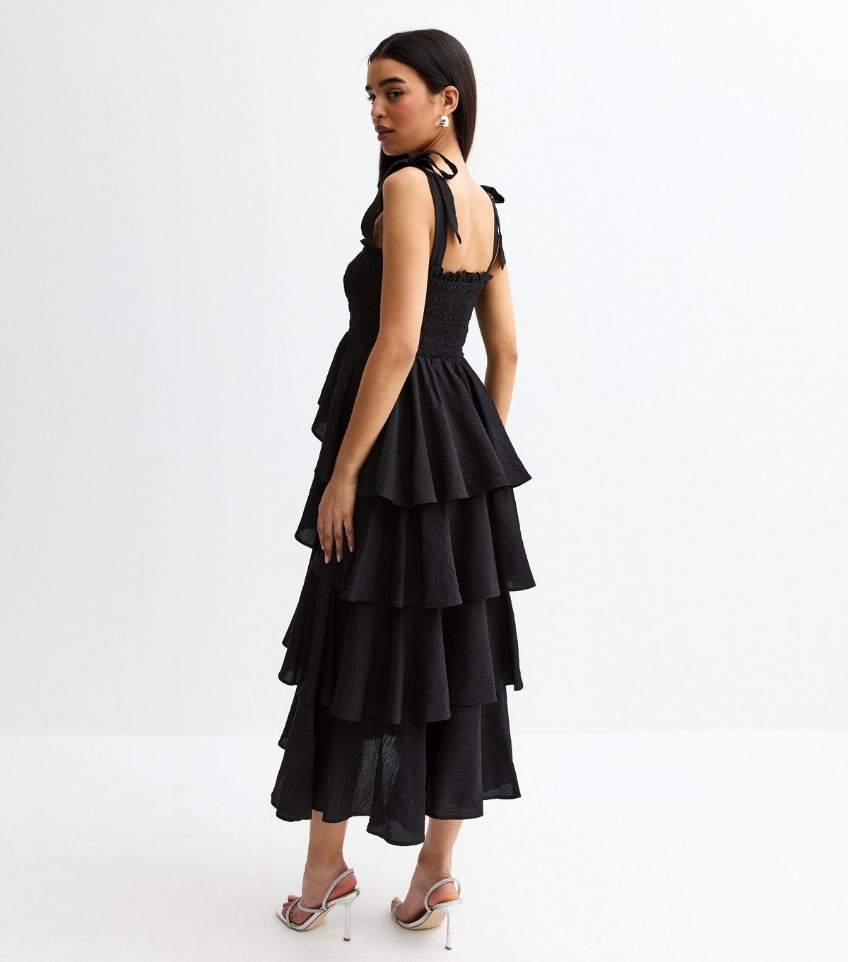 New Look Women's Black Multiway Tiered Midi Dress New Look - 4