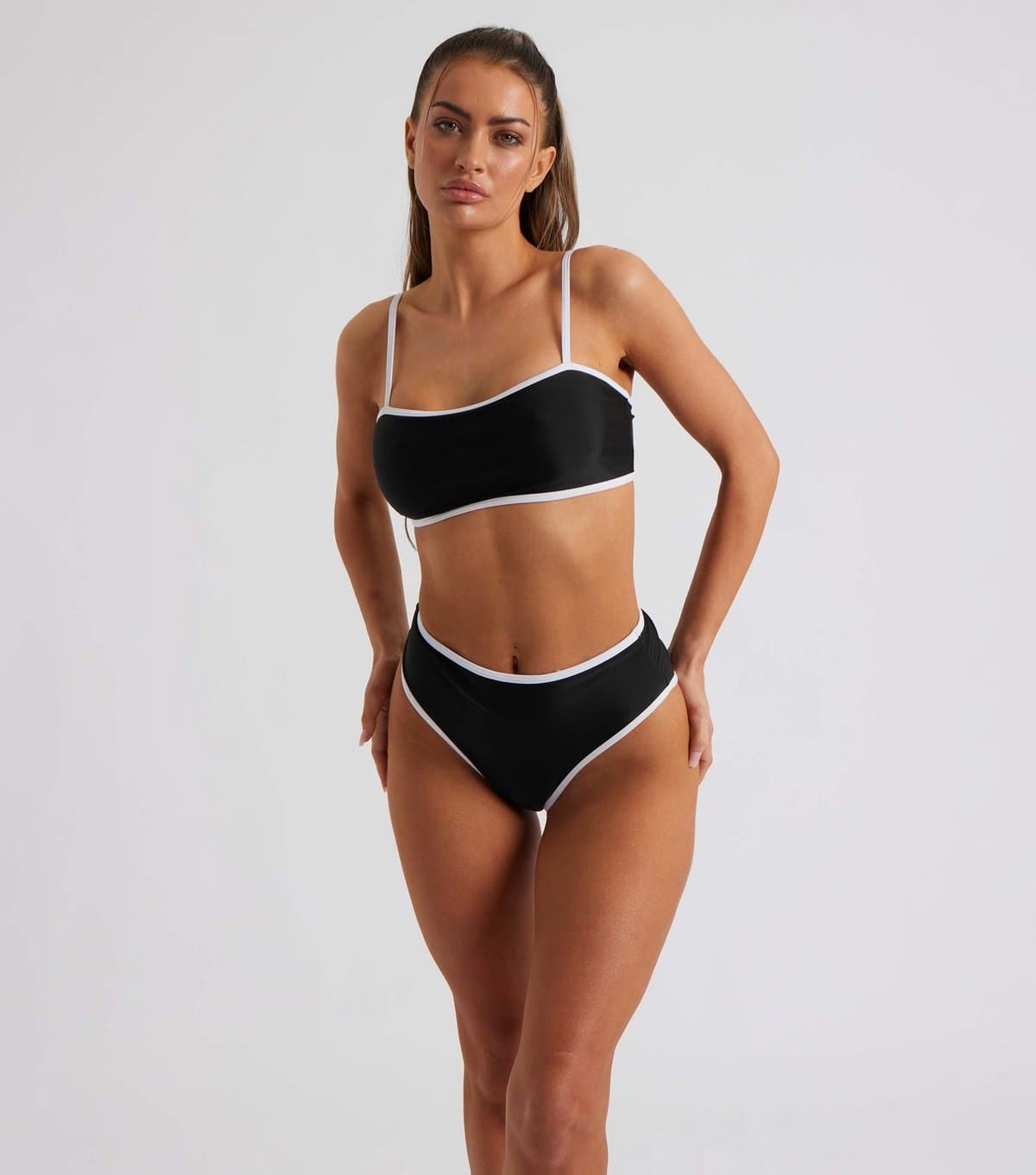 Urban Bliss Urban Bliss Black Contrast Trim Bikini Top