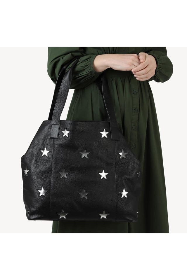 Jones Bootmaker Jones Bootmaker Women's Dayna Star Leather Bag in Black - 2