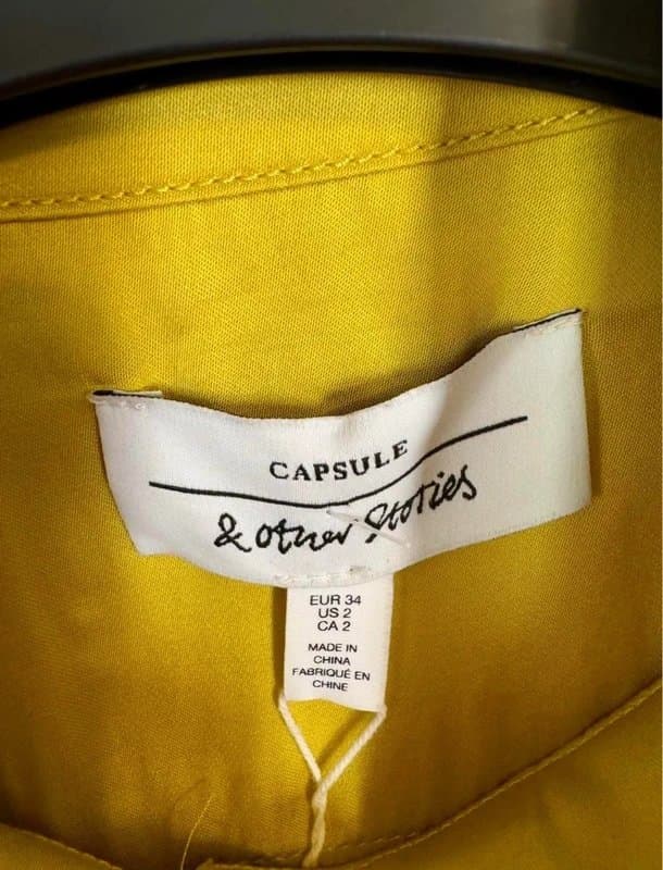 & Other Stories & Other Stories Lime Green Satin Oversized Shirt Blouse 34 8 10 BNWT
