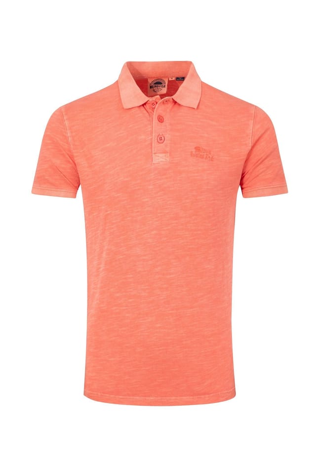 Weird Fish Weird Fish Men's Indy Polo Shirt in Coral - 2