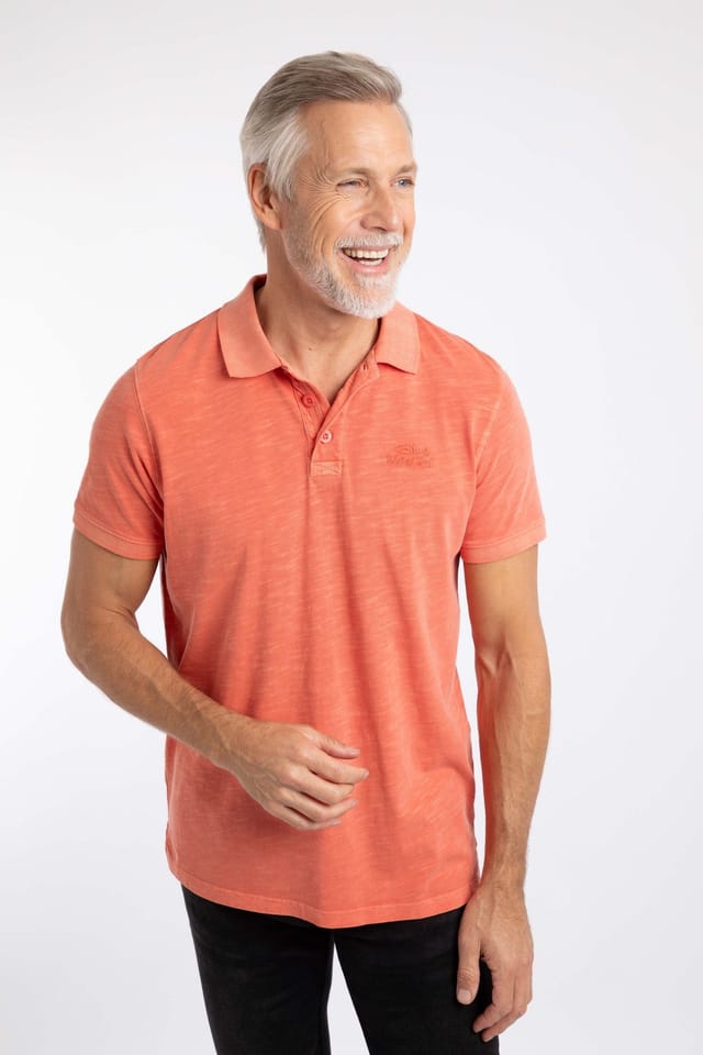 Weird Fish Weird Fish Men's Indy Polo Shirt in Coral - 3