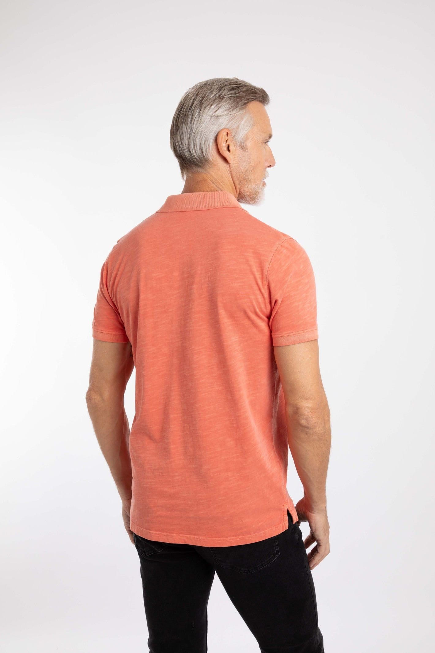 Weird Fish Weird Fish Men's Indy Polo Shirt in Coral - 4