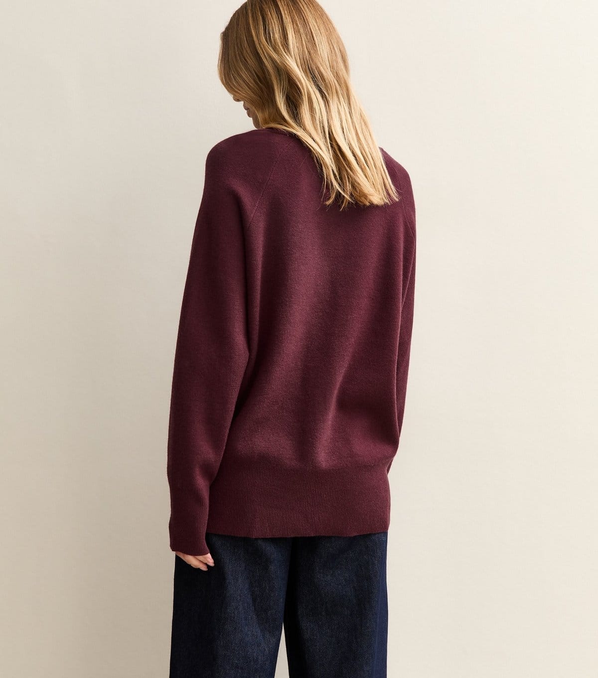 New Look Women's Burgundy Longline Crew Neck Cardigan New Look - 4