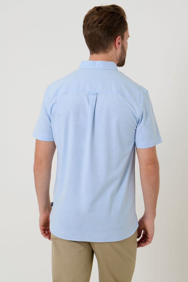 Saltwell Saltwell Men's Short Sleeve Oxford Shirt in Blue - 2