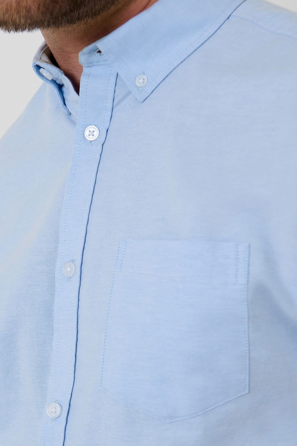 Saltwell Saltwell Men's Short Sleeve Oxford Shirt in Blue - 4