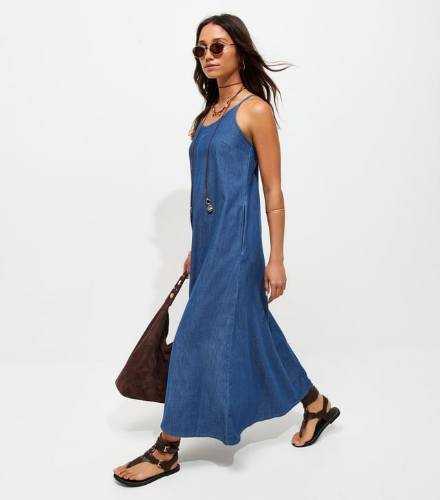 New Look Women's Blue Denim Midaxi Dress New Look - 2