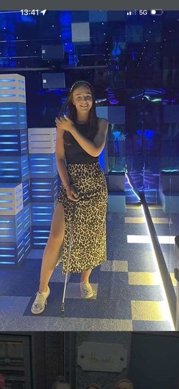 ASOS Leopard Print Split Side Midi Skirt