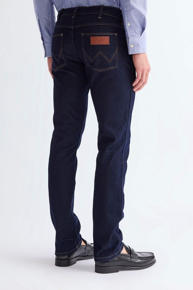 Wrangler Wrangler Men's Greensboro Straight Fit Jeans Moonlight Rinse in Blue - 2