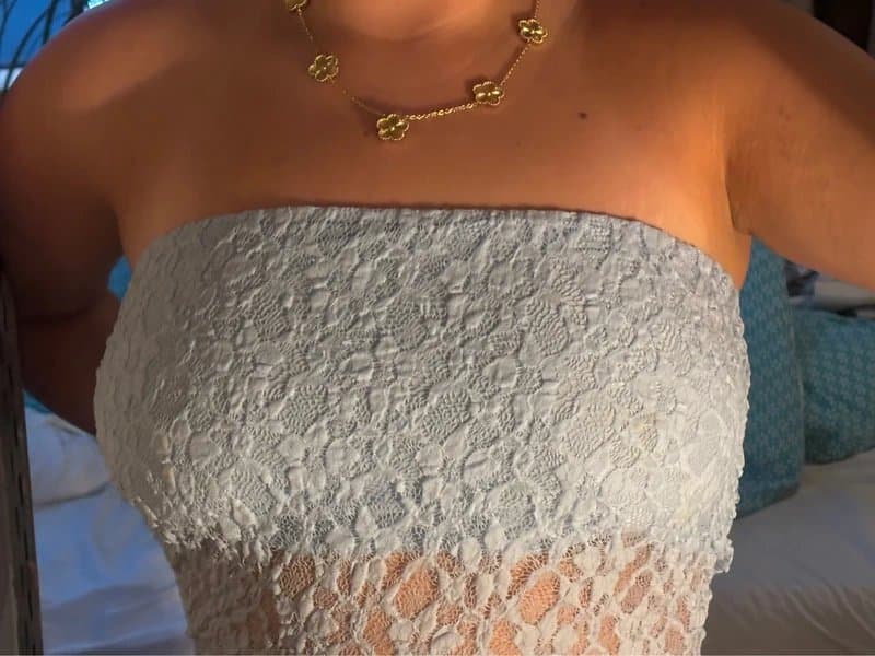 Bershka Bershaka light blue lace bodysuit