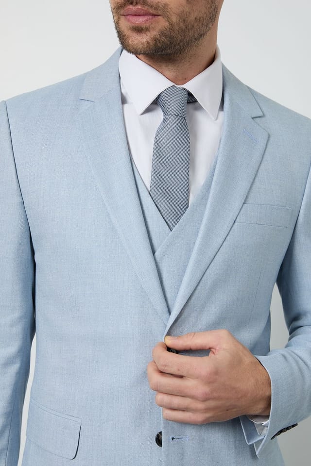 Burton Burton Men's Blue Houndstooth Tie - 2