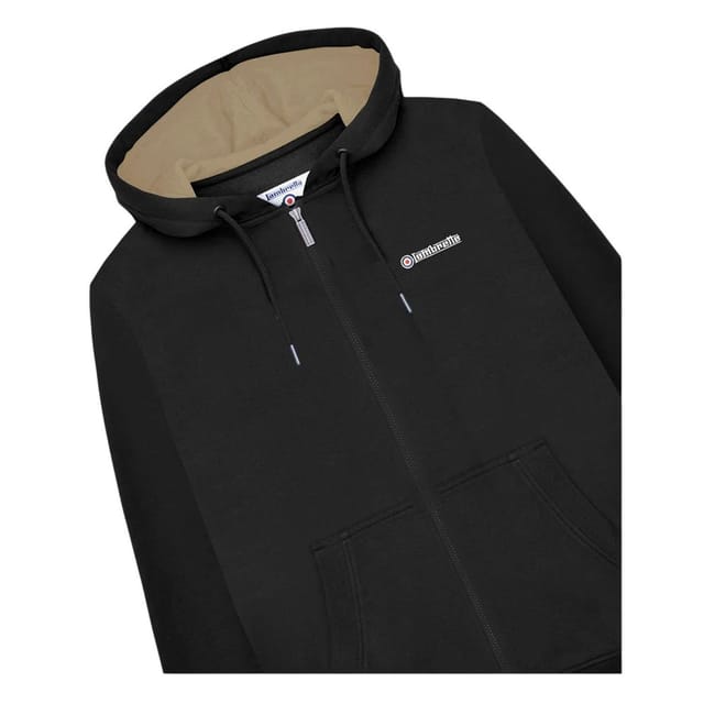 Lambretta Lambretta Men's Full Zip Hoodie in True Black - 3