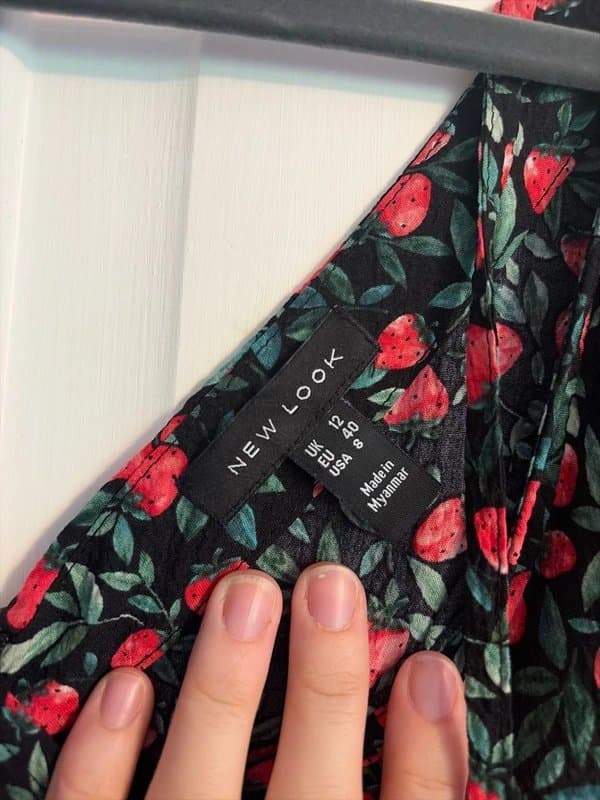 New Look Strawberry Print Midi Dress