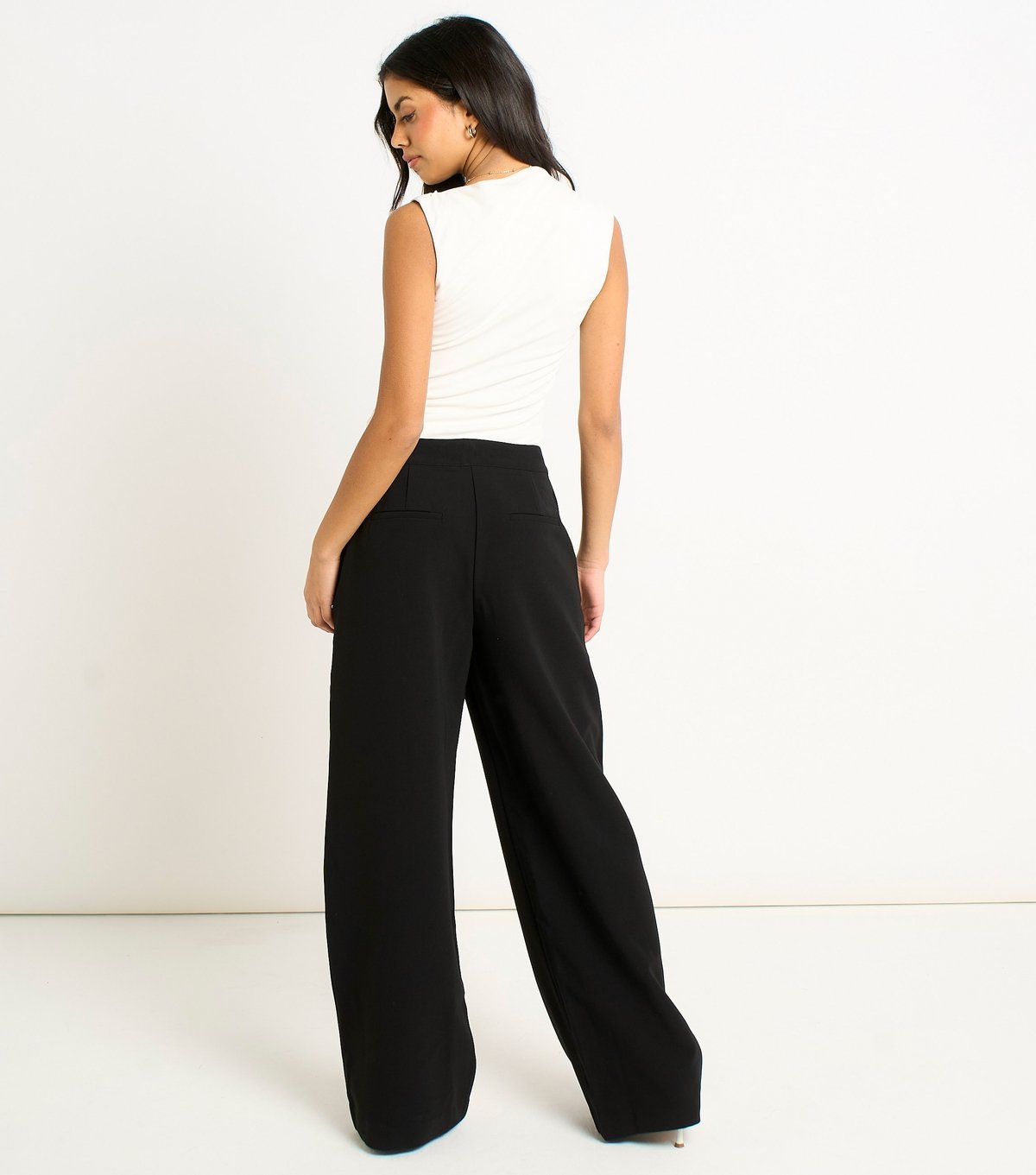 Gini London Women's Black Wide Leg Trousers Gini London New Look - 4