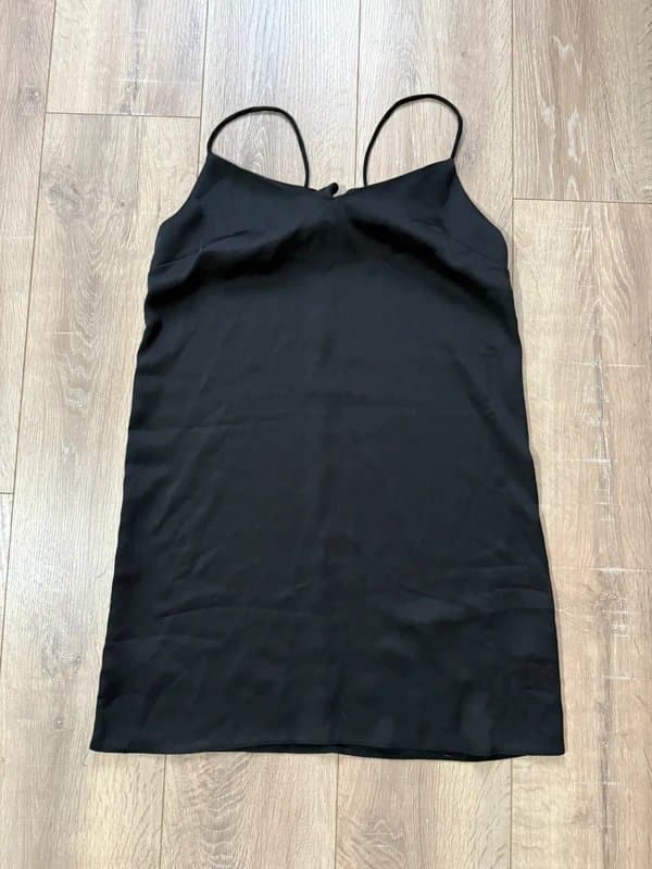 ASOS Women’s ASOS satin spaghetti straps mini black little dress size 8