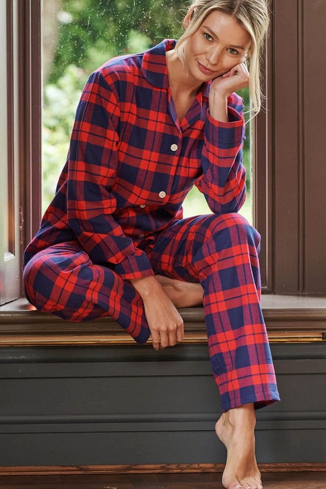 British Boxers British Boxers Women's 'Dumbarton' Tartan Brushed Cotton Pyjama Set - 2