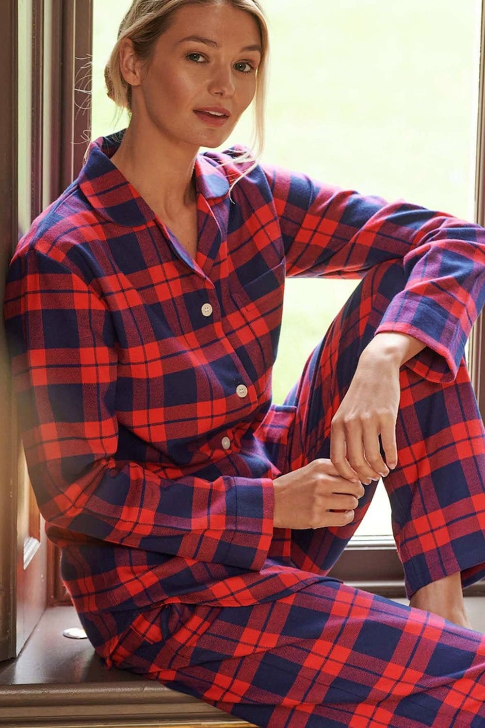 British Boxers British Boxers Women's 'Dumbarton' Tartan Brushed Cotton Pyjama Set - 4