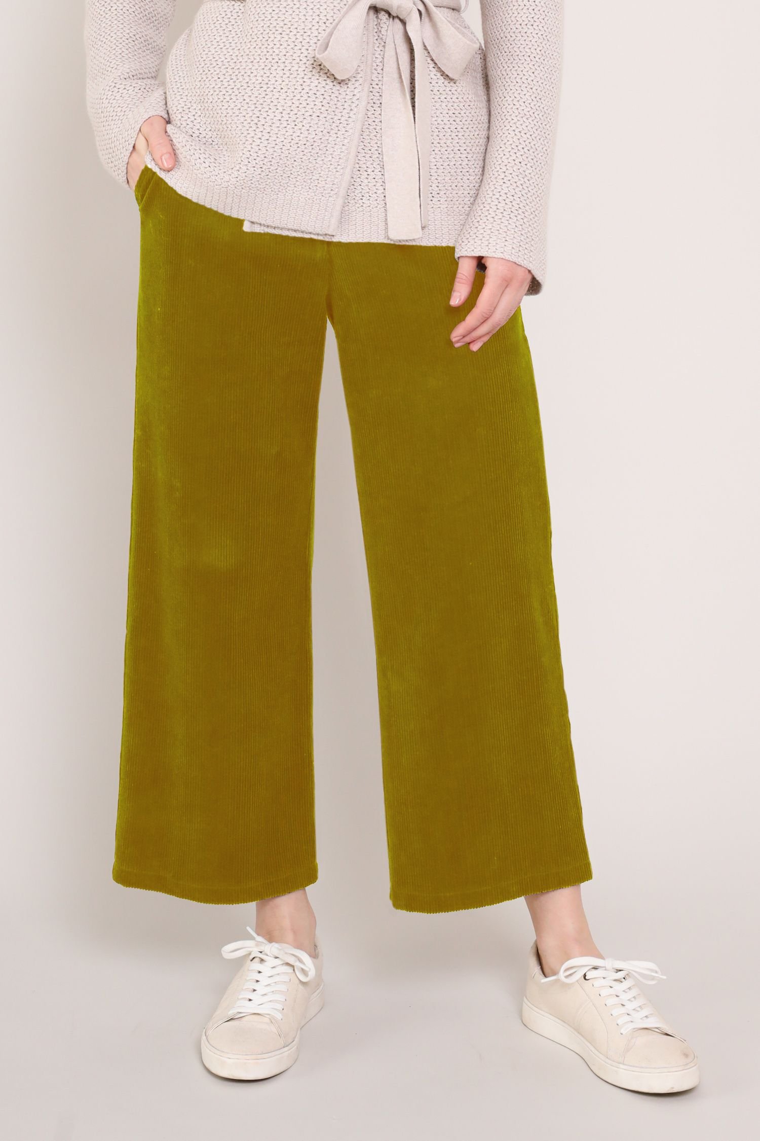 Nomads Clothing Nomads Clothing Women's Cotton Chunky Cord Trousers in Light Green - 2