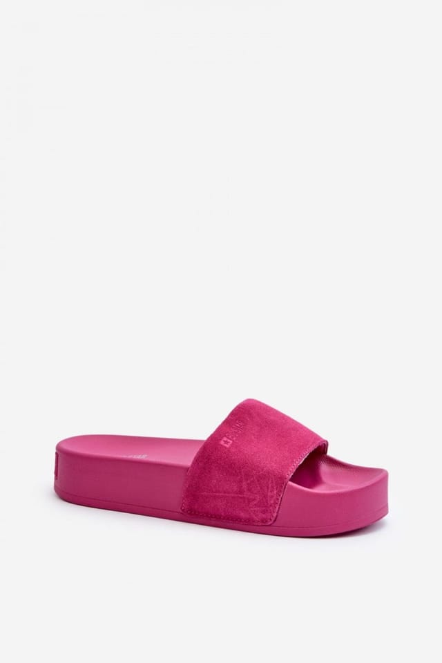 Love Lace Love Lace Women's Big Star Suede Strap High Platform Flip Flops Sandals Summer in Pink - 2
