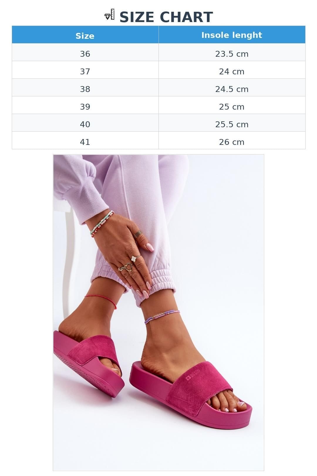Love Lace Love Lace Women's Big Star Suede Strap High Platform Flip Flops Sandals Summer in Pink - 4