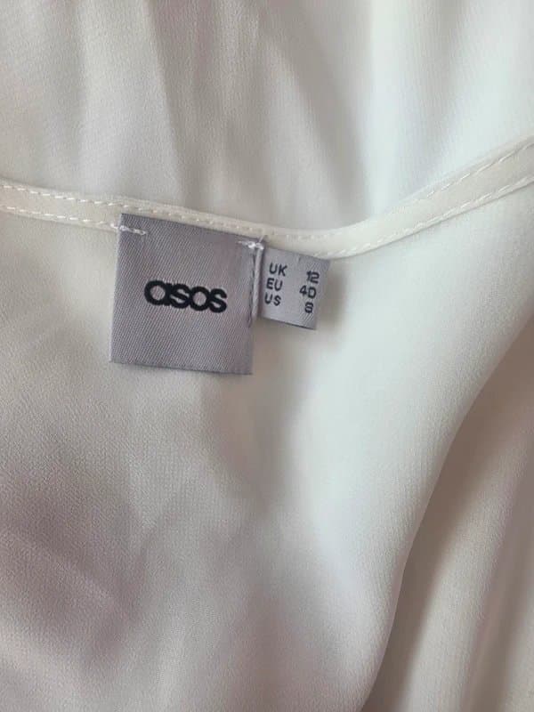ASOS ASOS Cream Chiffon Maxi Dress Size 12
