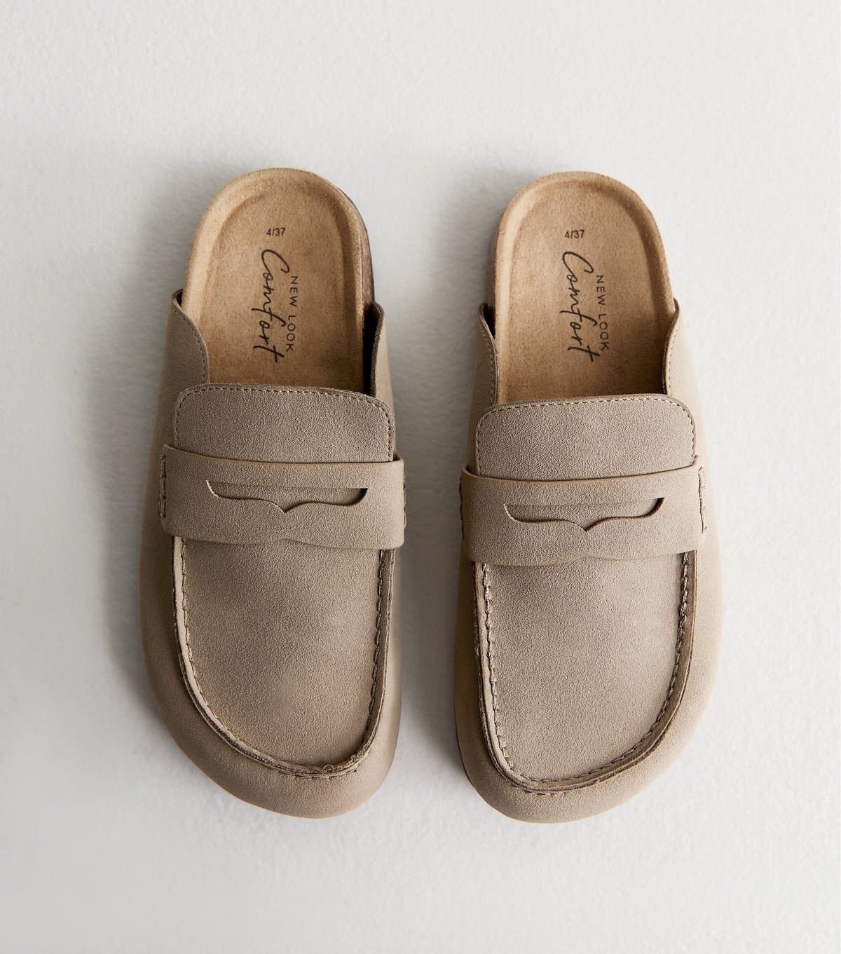 New Look New Look Camel Faux Suede Flat Loafer Mules Vegan