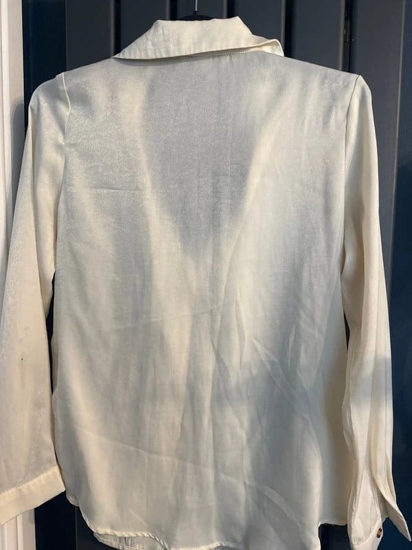 Never Fully Dressed Cream Silk Blouse