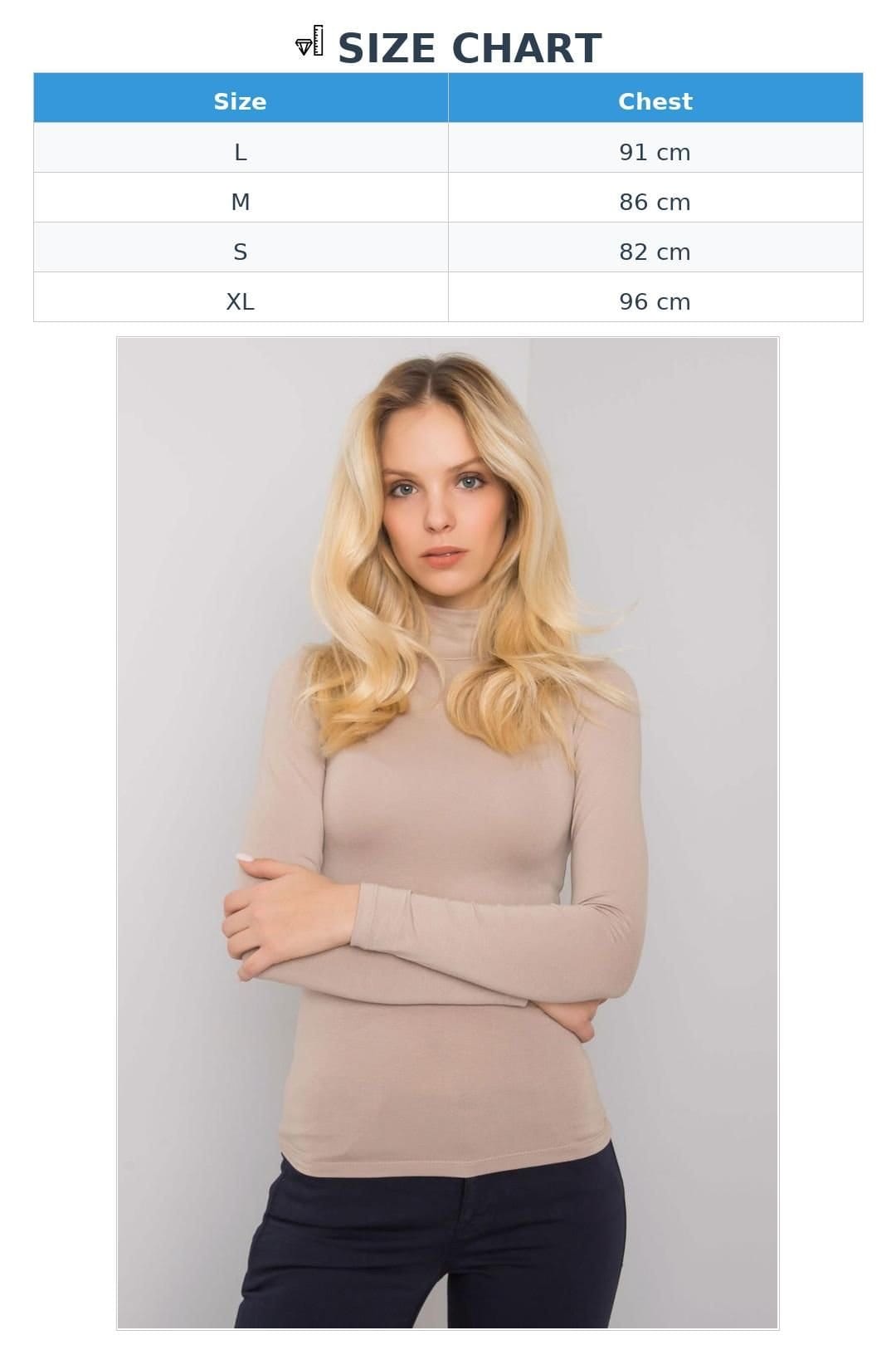 Love Lace Love Lace Women's Long Sleeve Turtleneck Top for Everyday Wear in Beige - 4