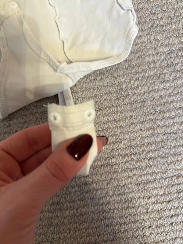 ASOS ASOS design white bodysuit with seam detail and low back size 8