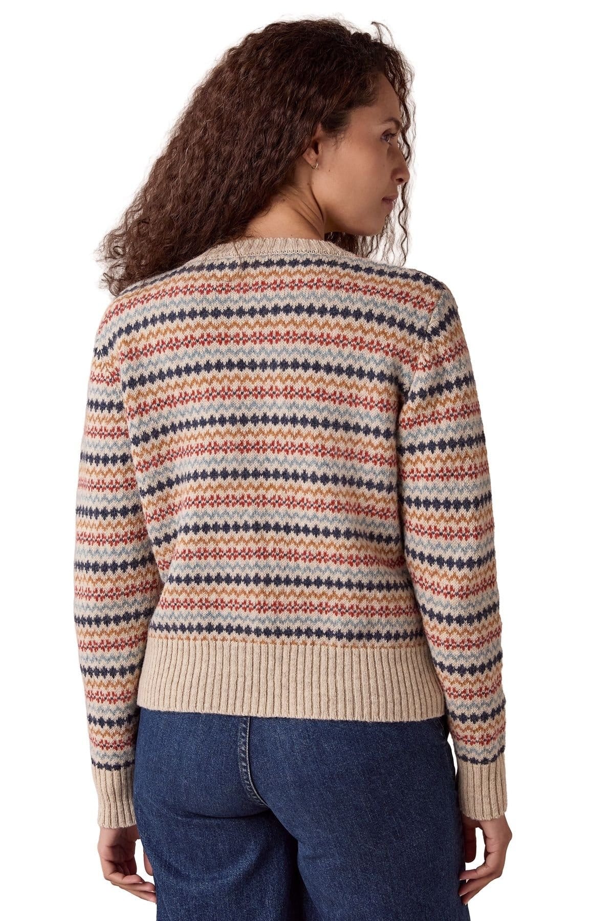 Celtic & Co Celtic & Co Women's Fair Isle Buttoned Cardigan in Light Beige - 4