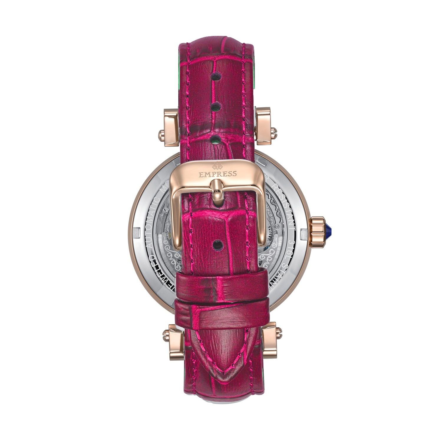 Empress Empress Women's Theodora Automatic Leather-Band Watch in Pink - 2