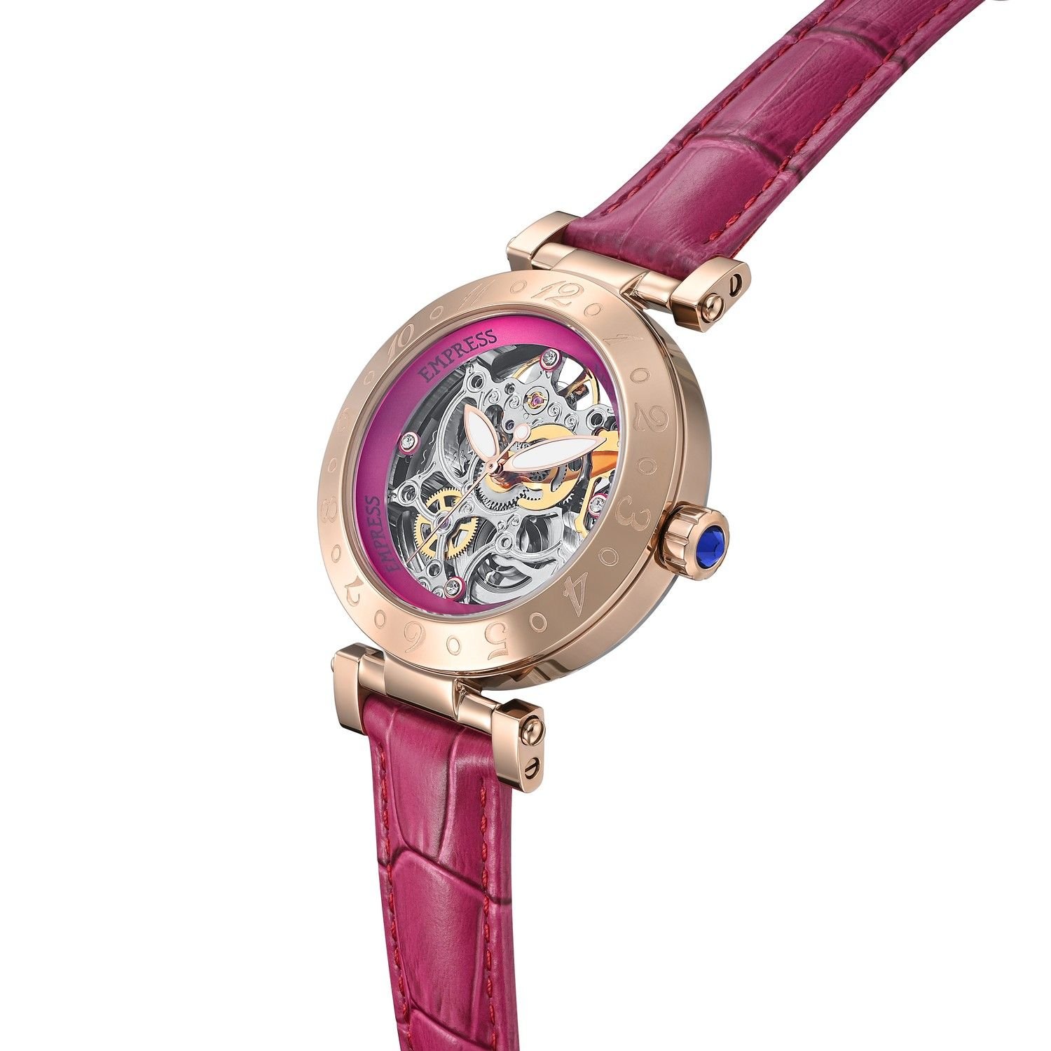 Empress Empress Women's Theodora Automatic Leather-Band Watch in Pink - 3