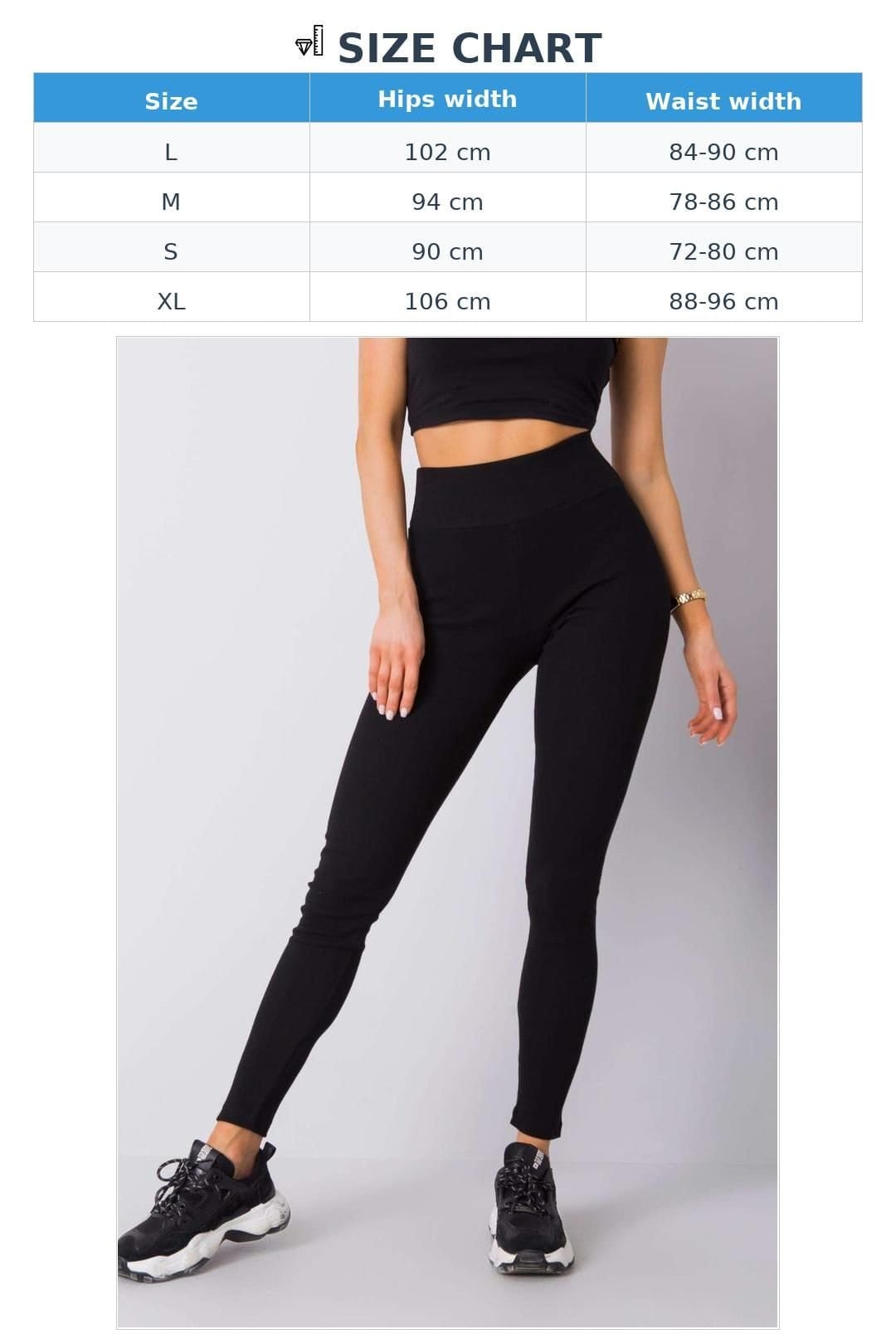 Love Lace Love Lace Women's Long Ribbed High Waist Leggings in Black - 4
