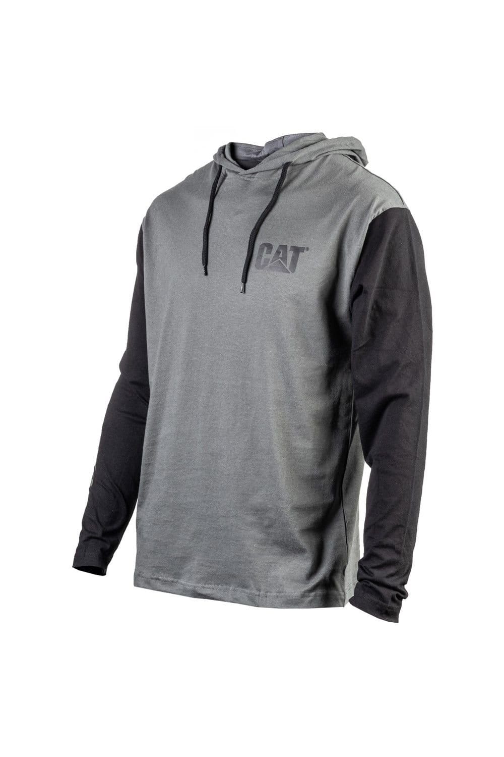 Caterpillar Caterpillar Men's Hooded Long Sleeve Tee in Dark Grey - 4
