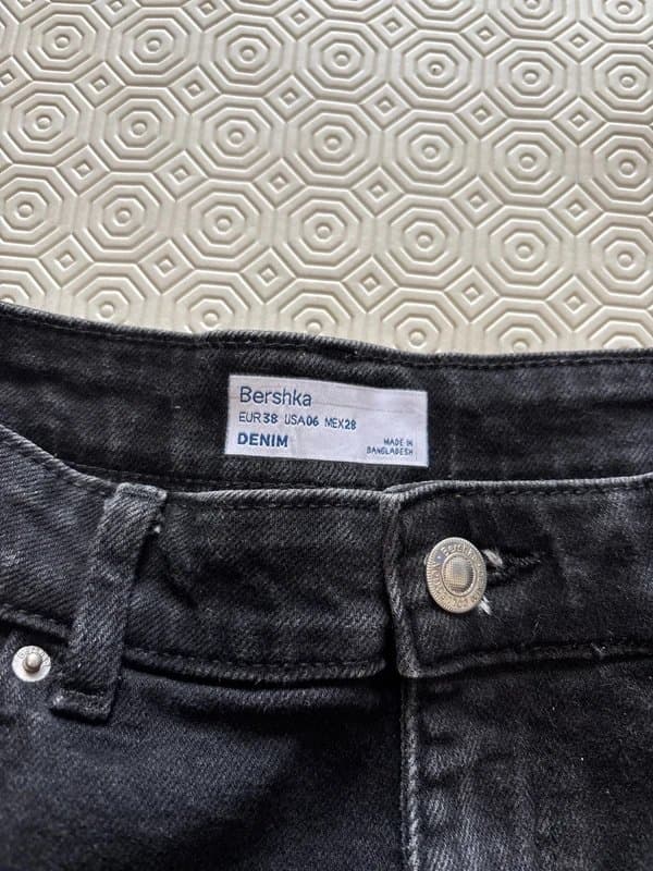 Bershka Bershka black denim shorts