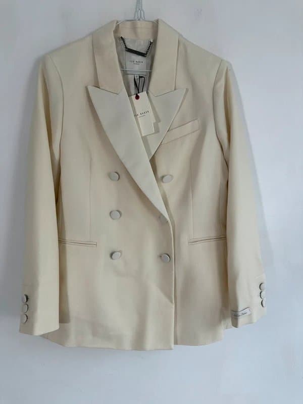 Ted Baker Ted baker blazer double breasted £260 cream ivory size 2 UK 10 new