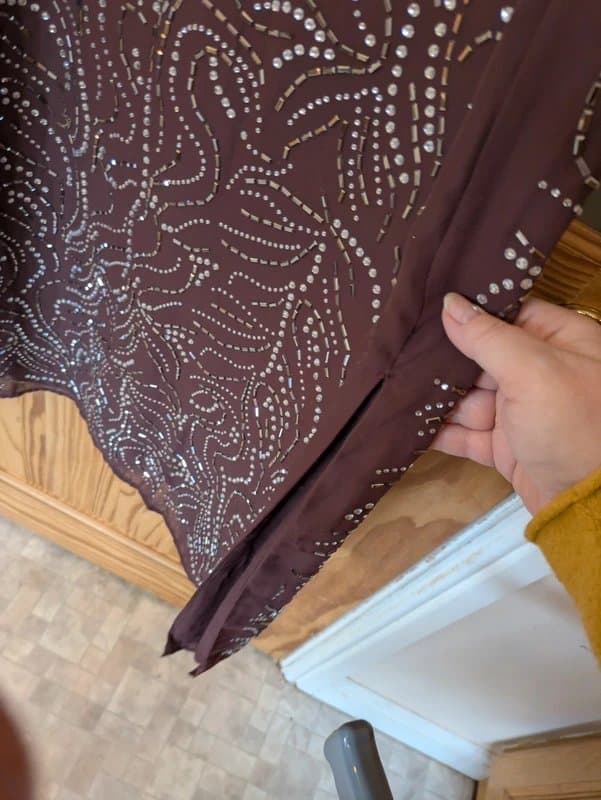 H&M H&M Rhinestone Embellished Burgundy Dress NWOT Size S